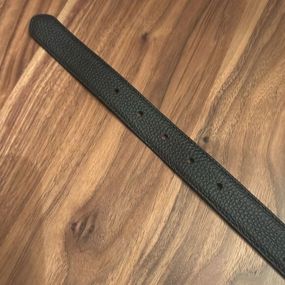 Ralph Lauren Black Pebble Leather Belt with Silver Buckle - XL - Picture 9 of 9
